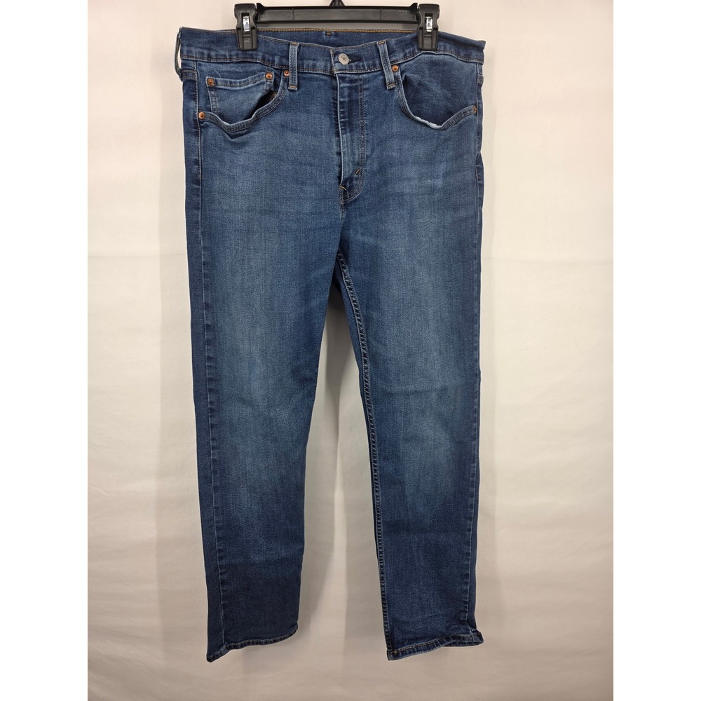 Levis 502 Taper Fit Mens Jeans Blue Denim Pants 36x32 Medium Wash 2652